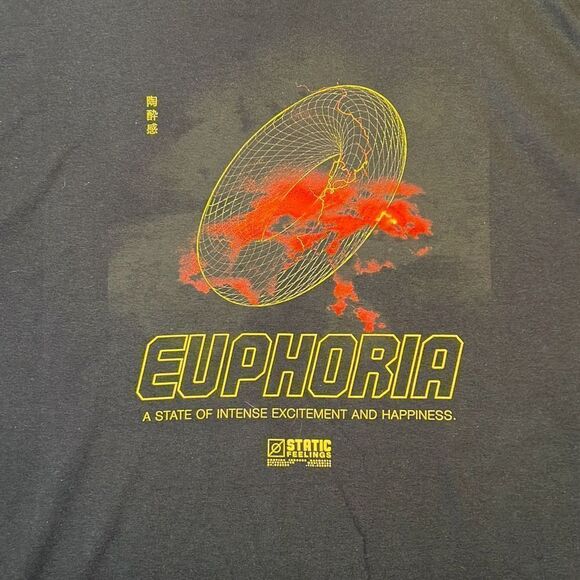 Euphoria Static Feelings graphic‎ short sleeve T-shirt NWT- Men X-Large - Picture 5 of 6